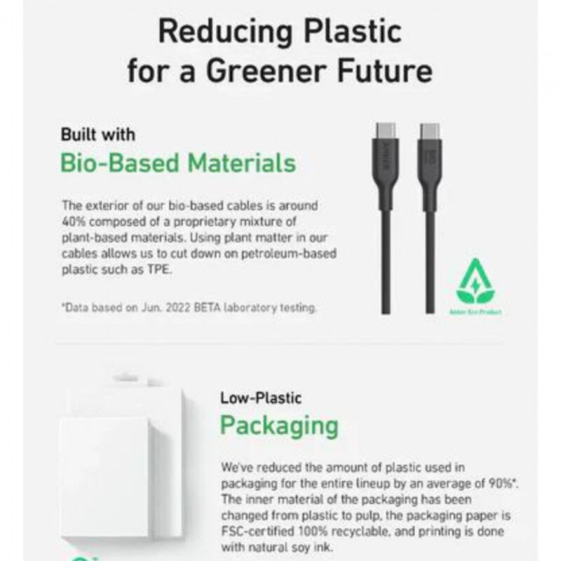 Cable USB C-C ANKER A80F1H11 544 material BIO 1... image number null