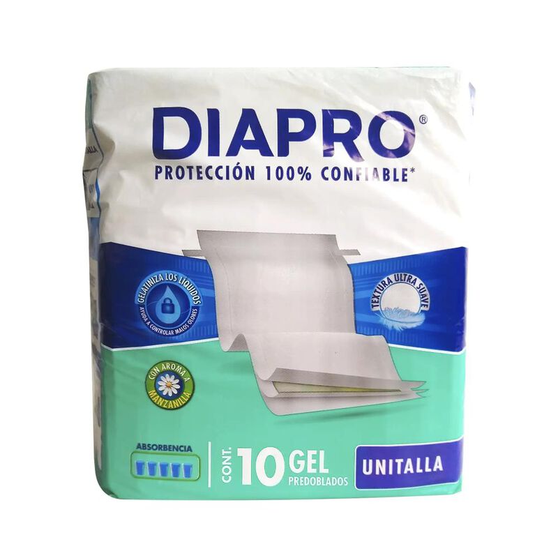 Diapro Pa&ntilde;al Predoblando Unitalla - 10 Pa&ntilde;ales image number null