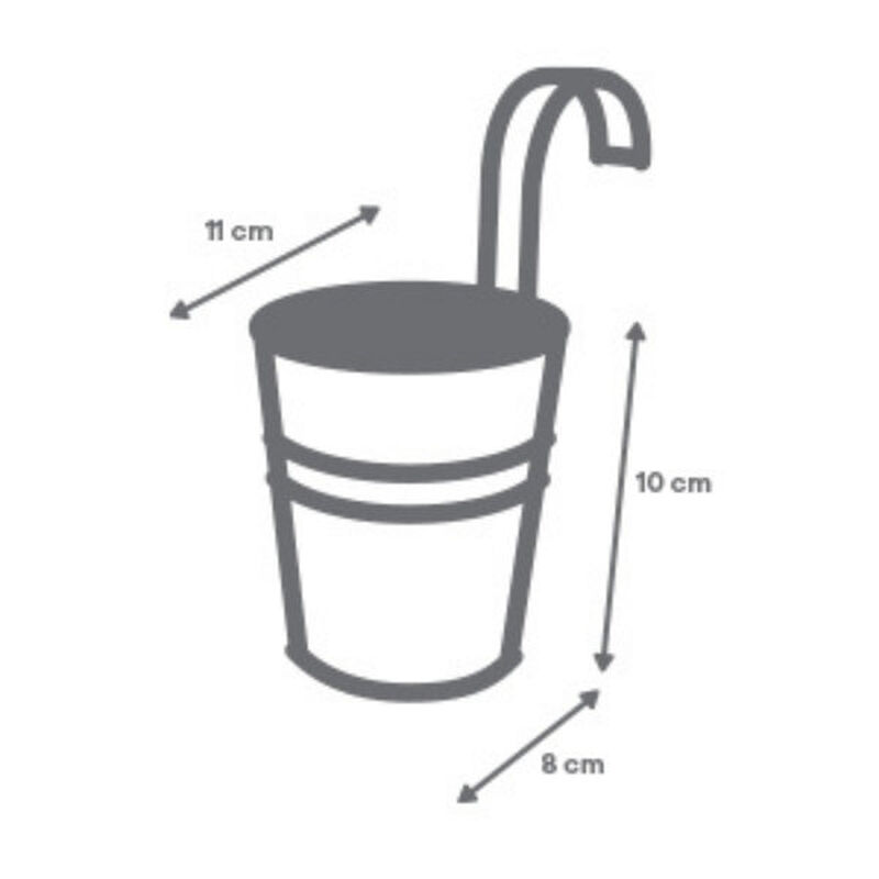 Set De 4 Macetas Colgantes Galvanizadas Ideen B... image number null