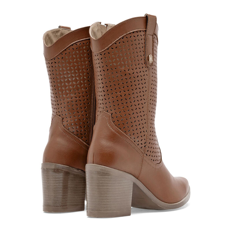 Moramora Bota Tac&oacute;n Para Mujer Camel Cod 140193... image number null