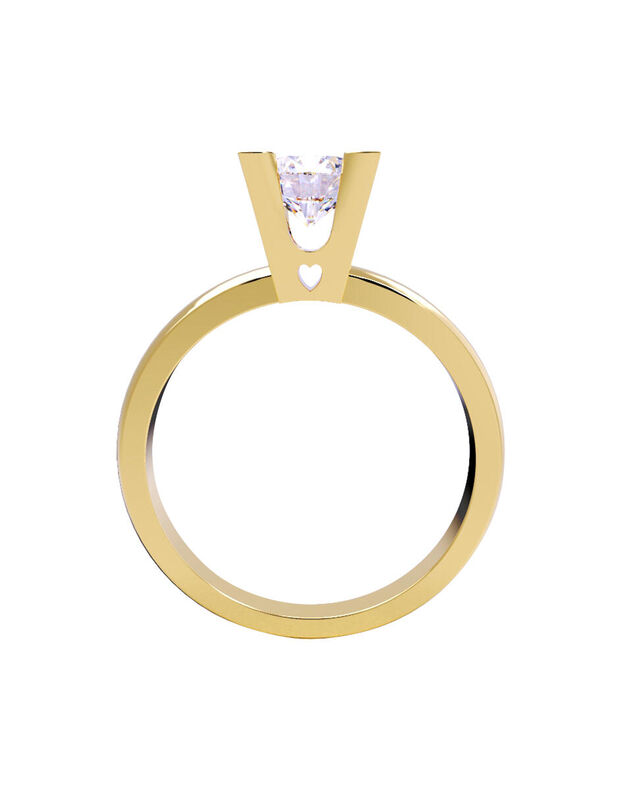 Anillo de Compromiso en Oro de 10K con Circonia... image number null