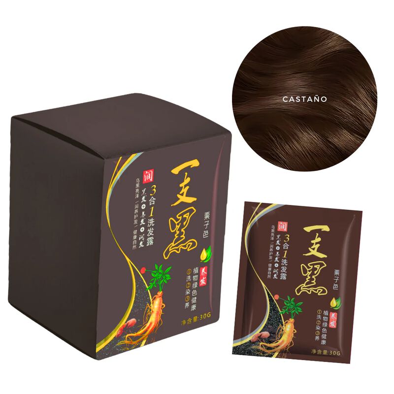 10 Shampoo Tinte Instant&aacute;neo 15min Cubre Canas ... image number null