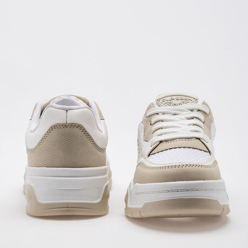 Clasben Tenis urbano para mujer blanco beige image number null
