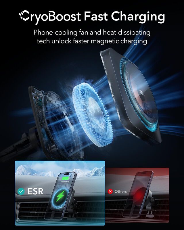 Cargador De Coche Esr Magsafe Con Cryoboost Par... image number null