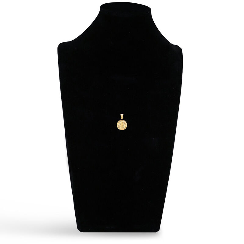 Medalla Circular Oro Amarillo 14K Cristo 12Mm image number null