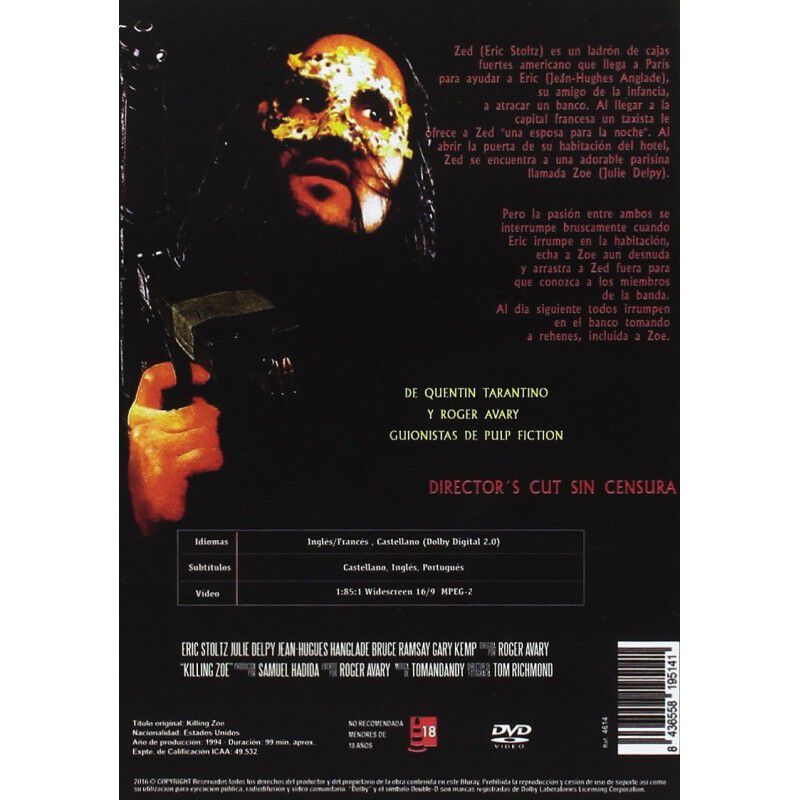 Killing Zoe Dvd 1994 image number null
