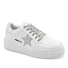 Moramora Tenis Chunky Para Mujer Blanco Plata Cod 129223-e