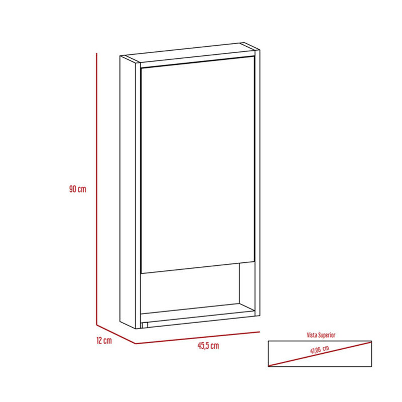 Gabinete Para Ba&ntilde;o Con Espejo Modelo Mariana Co... image number null