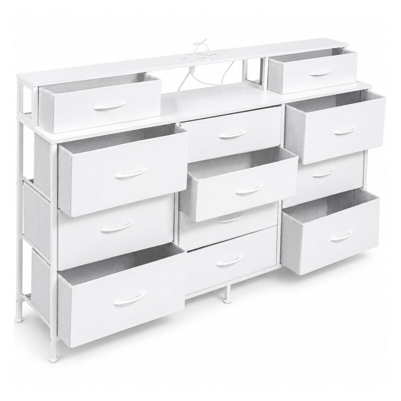 Comoda Cajonera 12 Cajones Tela Enchufes Usb Lu... image number null