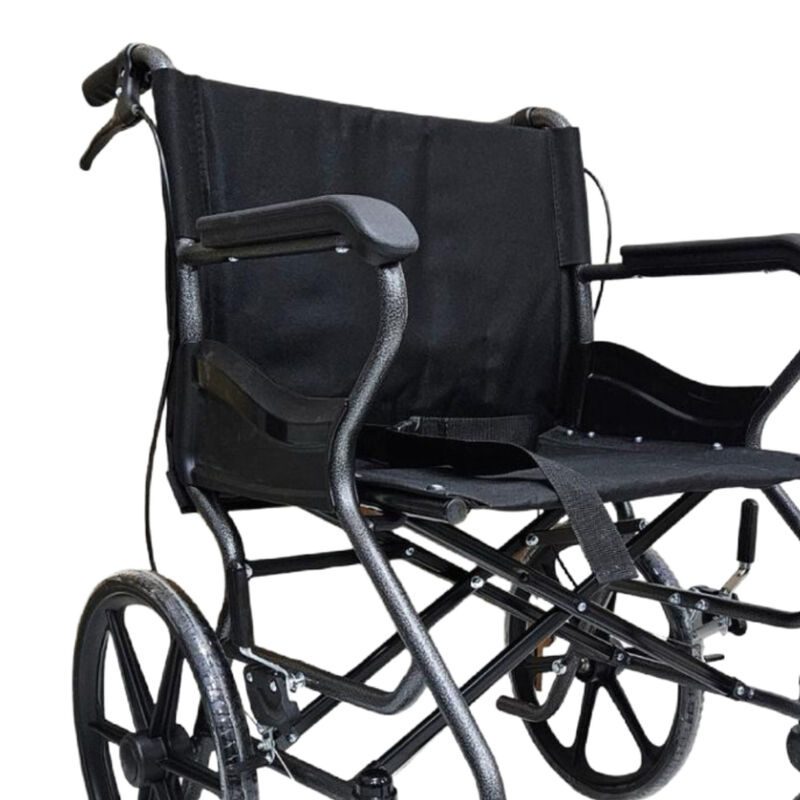 Silla de Ruedas de Traslado con Frenos, Doble C... image number null