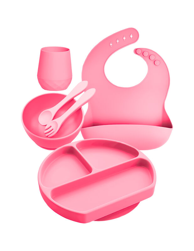 Juego de Vajilla para Beb&eacute; de Silic&oacute;n 6 Piezas ... image number null