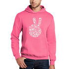 Sudadera Con Capucha Word Art Para Hombre - Dedos de Paz Musicales - Rosa