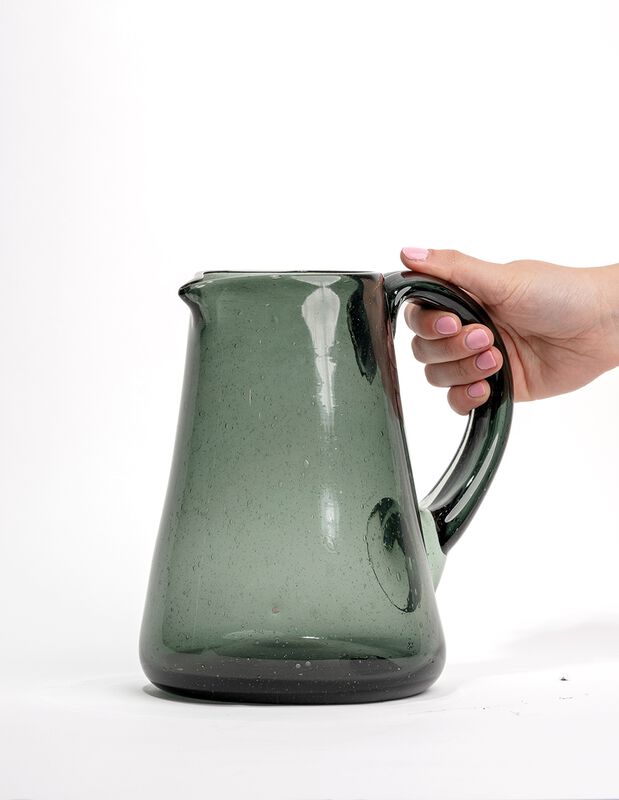 Jarra de Agua de Vidrio Soplado Humo Marea Baja image number null