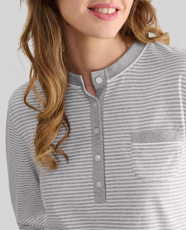 Pijama de Rayas Grises para Mujer Gris image number null