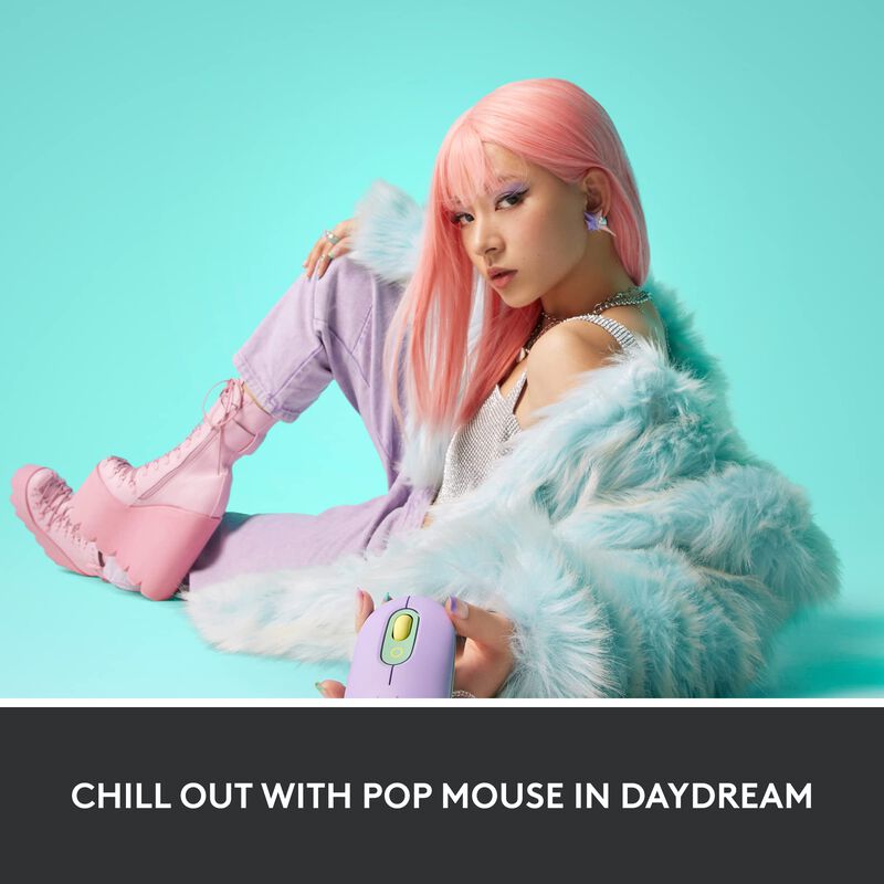 Rat&oacute;n Inal&aacute;mbrico Logitech Pop Mouse Con Emojis... image number null