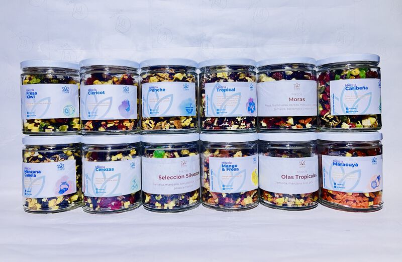 Kit en frasco  de 12 tisanas frutales image number null