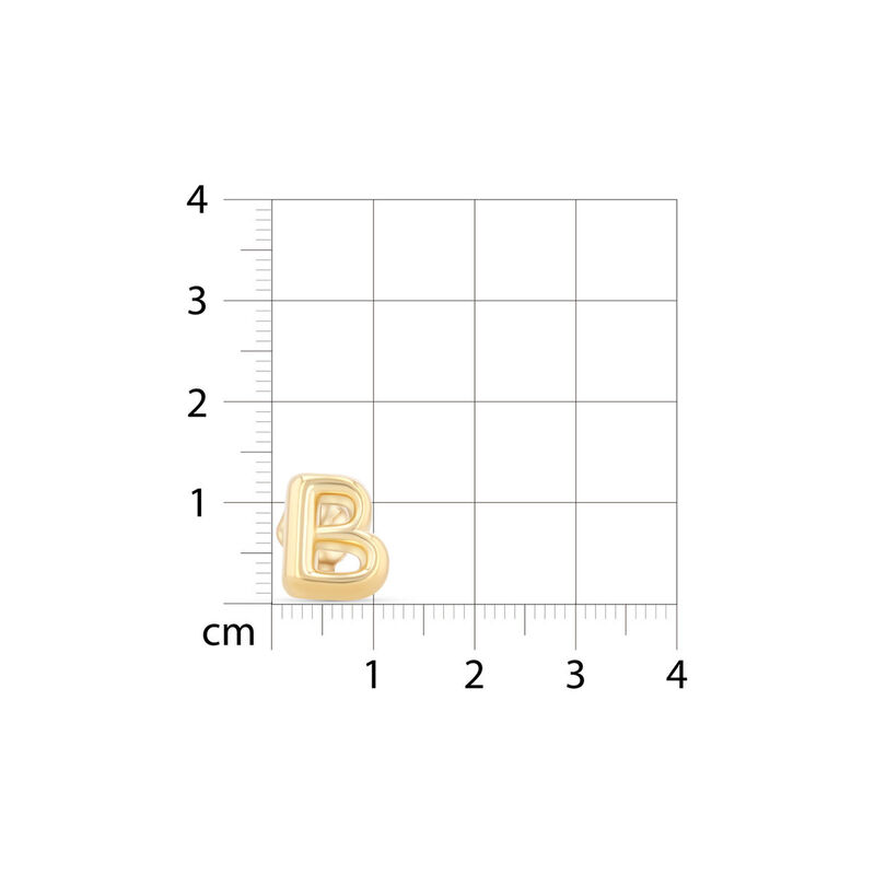 Aretes De Oro Amarillo De 10K (Letra B) image number null