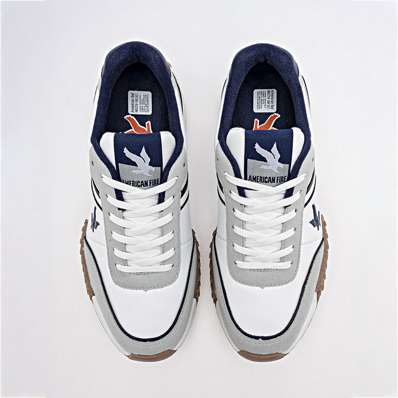 American Fire Tenis Para Hombre Blanco Gris Mar... image number null