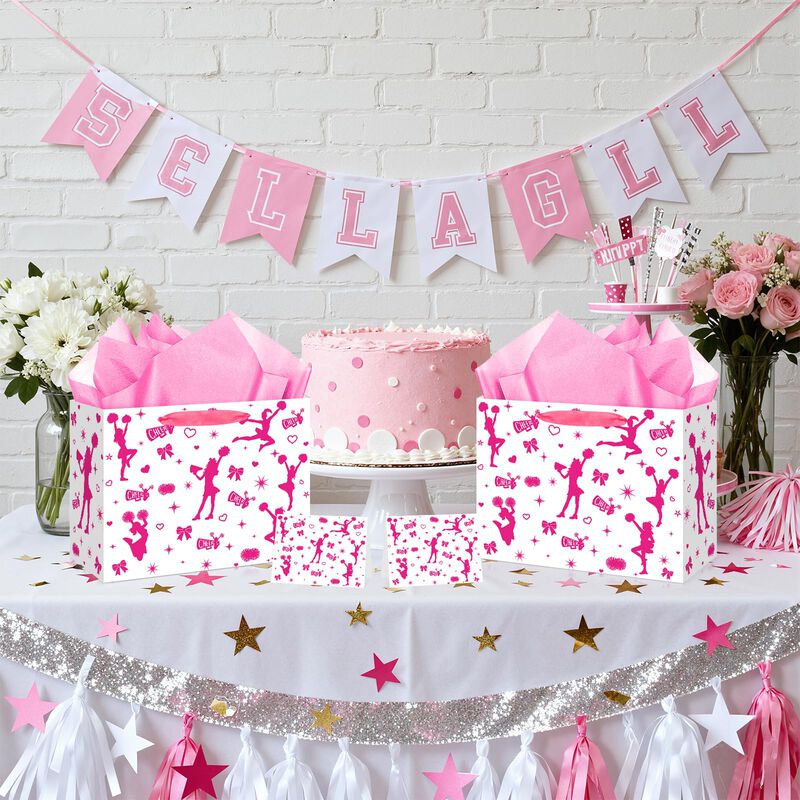 Set De Fiesta Rosa Para Animadoras Con Bolsa De... image number null