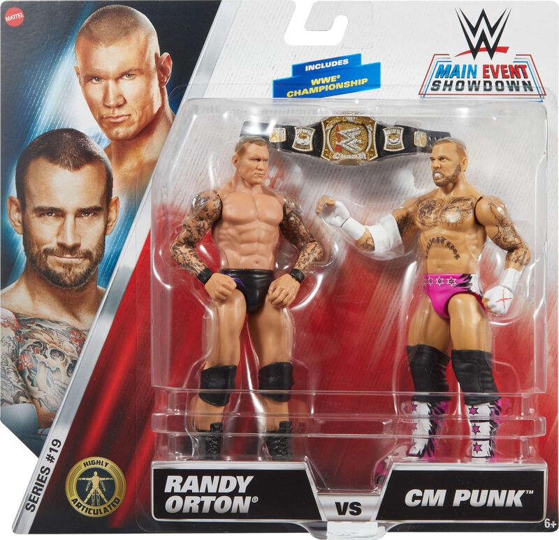 Pack De 2 Figuras De Acci&oacute;n Mattel Wwe Main Eve... image number null