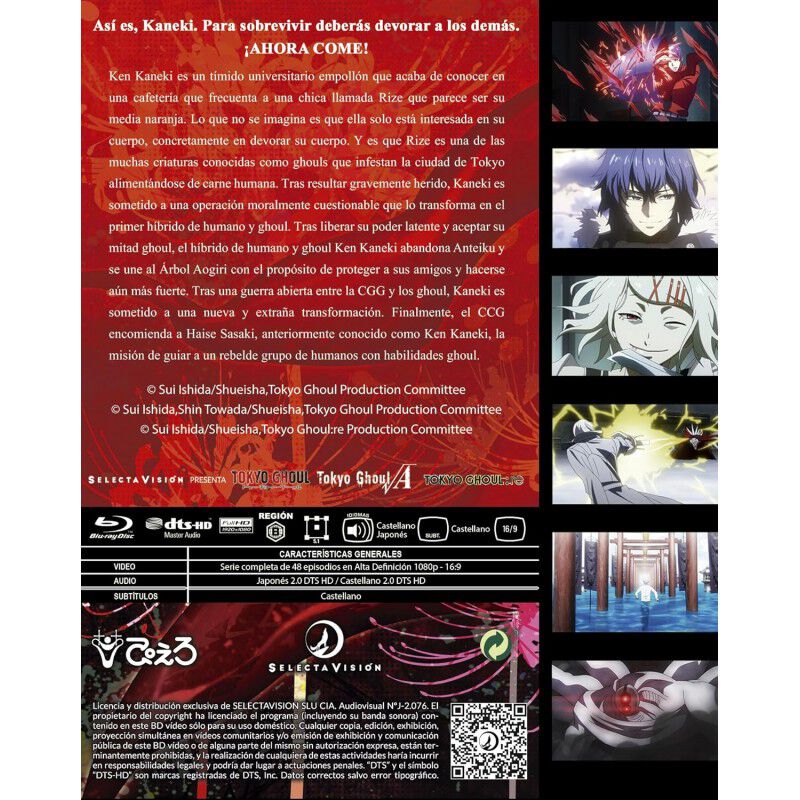 Tokyo Ghoul (serie Completa Blu-ray Coleccionis... image number null