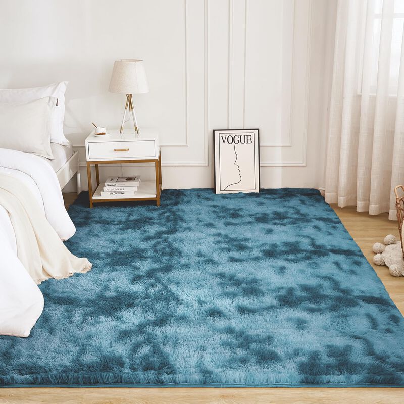 Alfombra Litanika 122x183 Cm Tie-dye Azul Pavo ... image number null