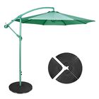 Sombrilla Full Color Menta Exterior Lujo 2.9m + Base Contrapeso Jardimex