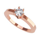 Anillo de Compromiso en Oro Rosa 10K con Circonia -  Talla:5/ FJ835-10R-CZ-5