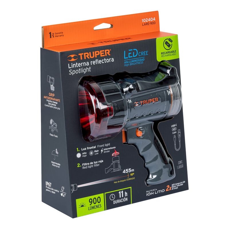 Lámpara de Led 900 Lm Recargable Alta Potencia ... image number null