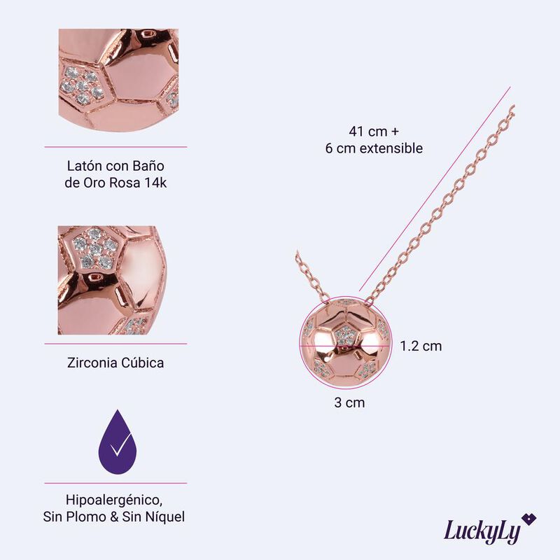 Collar Mujer Bal&oacute;n F&uacute;tbol Mundial Regalos Origi... image number null