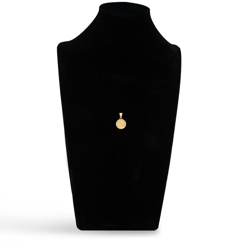 Medalla Circular Oro Amarillo 14K Virgen Busto ... image number null