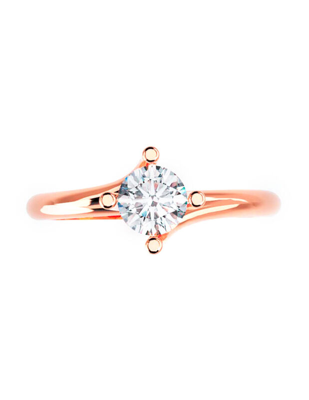 Anillo de Compromiso de 14K con Circonia Talla ... image number null