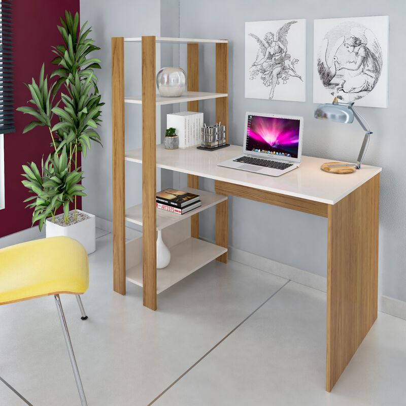 Escritorio Bertolini Match Off White Roble image number null