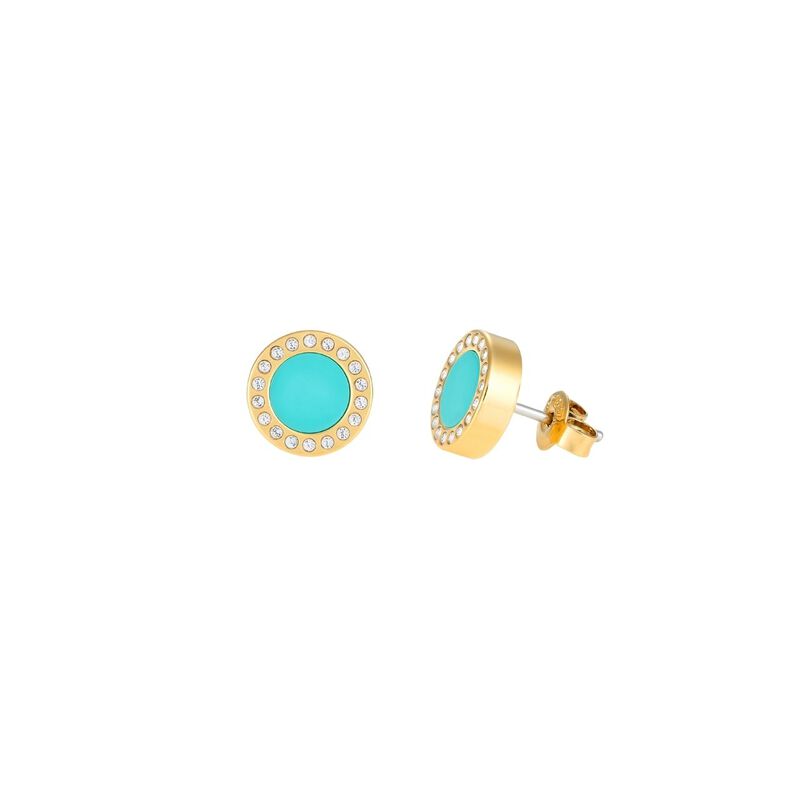 ARETES OCEAN COLOR TURQUESA CON ZIRCIONIAS image number null