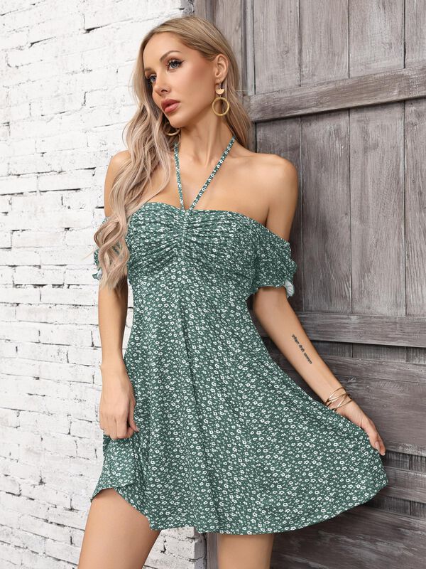 Vestido Missufe Verde Talla XL Casual Estampado... image number null