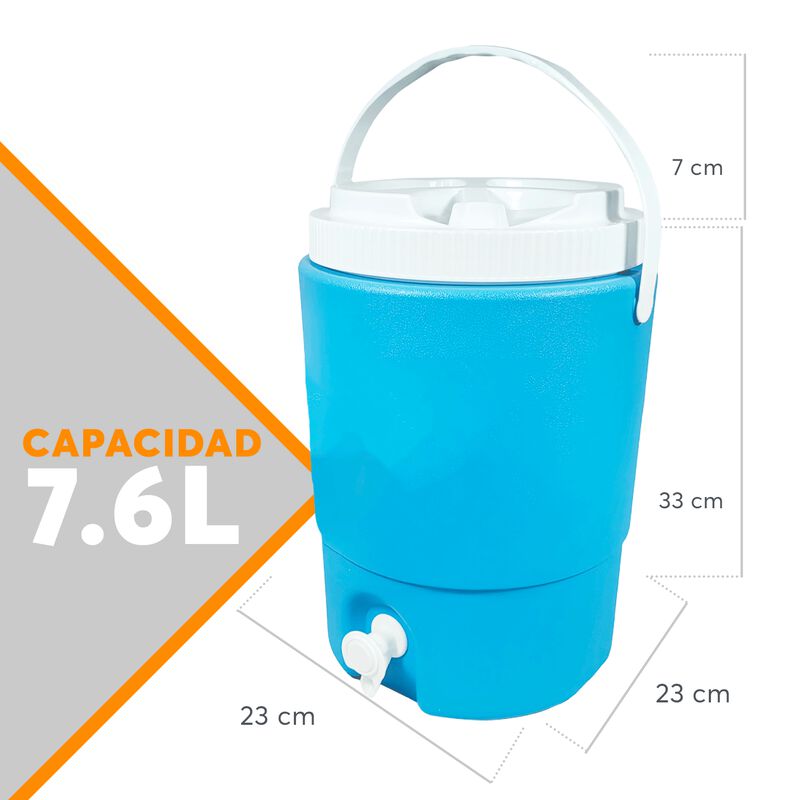 Combo Hieleras 48QT + Termo 2 Galones Azul image number null