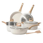 Batería de Cocina Brandtrendy Granito Blanco Antiadherente 10 piezas