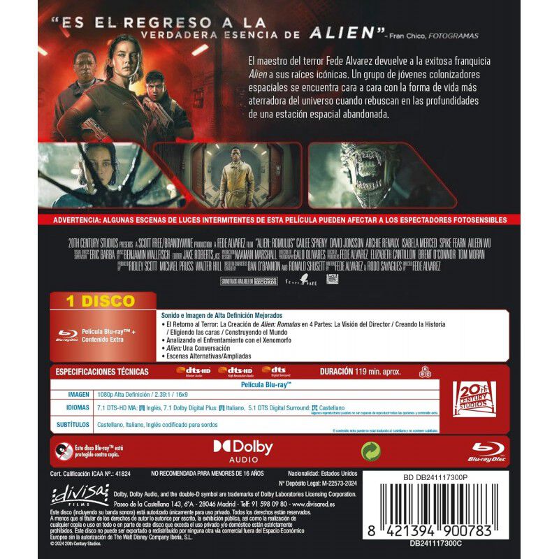 Alien: Romulus [Blu-ray] (2024) image number null