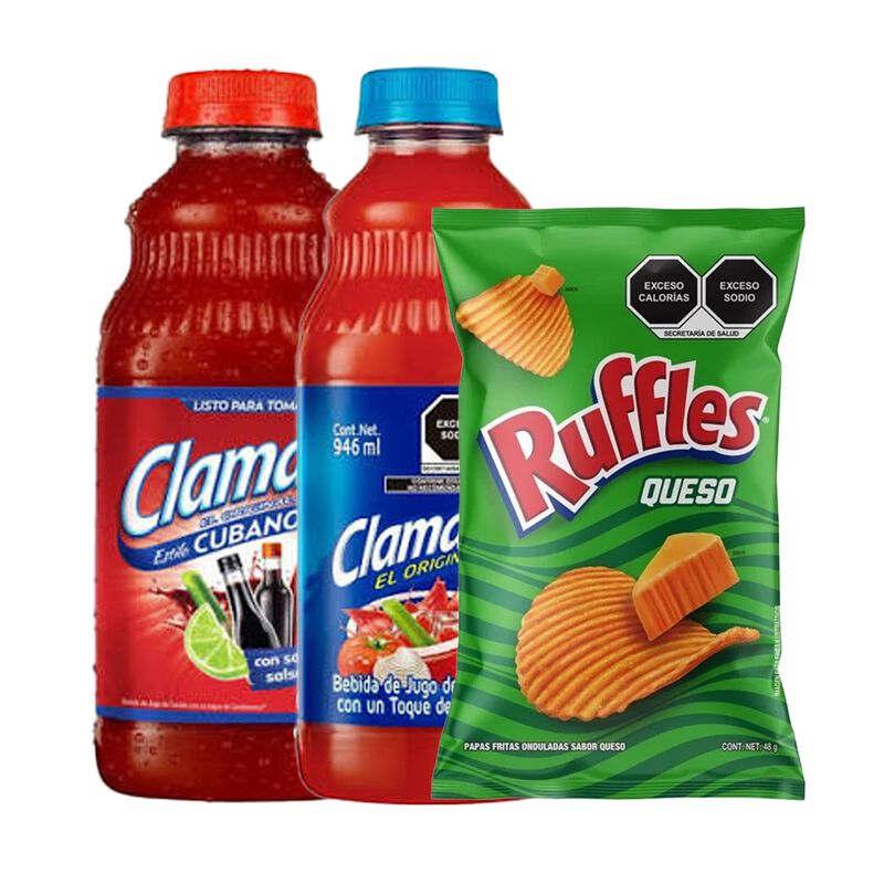Clamato Cubano 946 Ml + Clamato 946 Ml + Ruffle... image number null