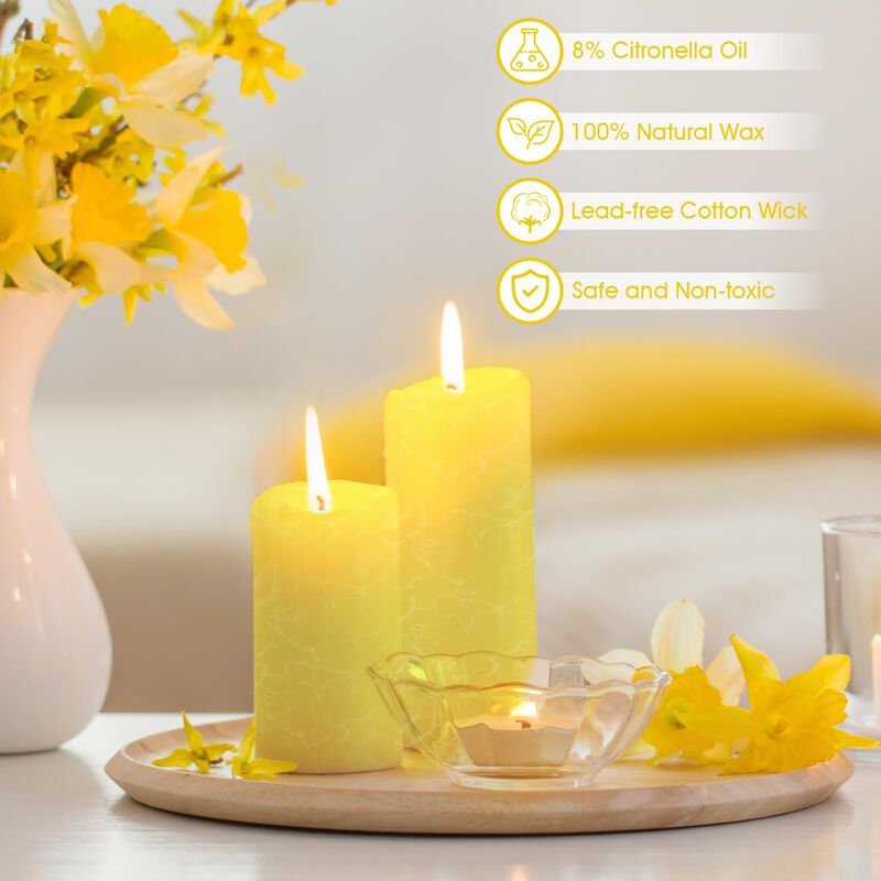 Velas De Citronela Ofun, Grandes, 5 X 10 Cm, Co... image number null