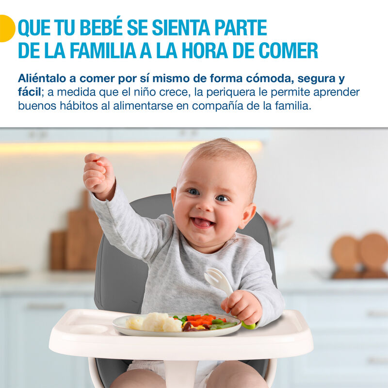 Silla Alta para Comer SHIMY 5 en 1 Gris image number null