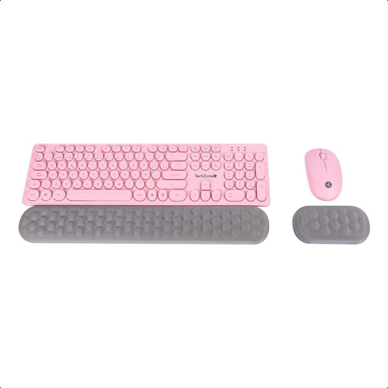 TechZone Pop Kit Pink Teclado y Mouse Inalámbri... image number null