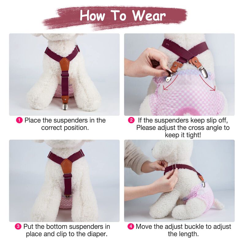 Dog Suspenders Pet Soft Pa&ntilde;ales Keeper Para Per... image number null