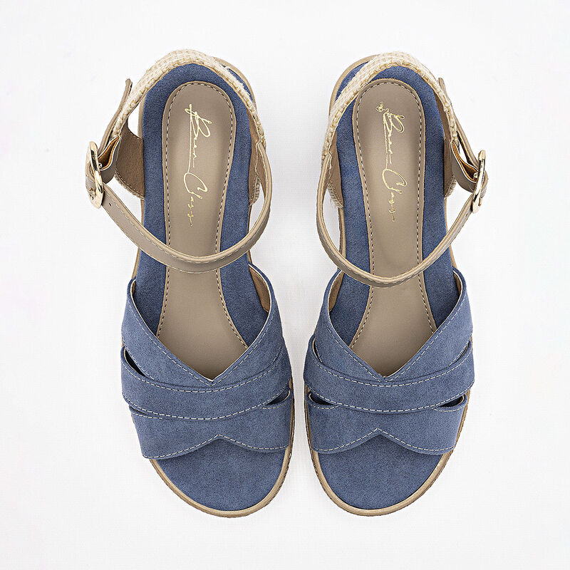 Been Class sandalia plataforma para mujer azul ... image number null