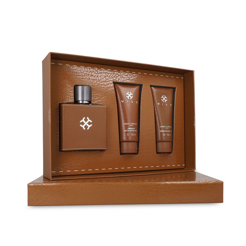 Set Carlo Corinto Wild 3pzs 100ml Edp Spray/bri... image number null