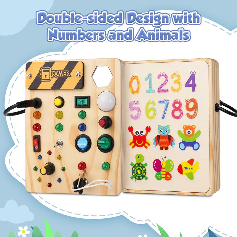 Tabla De Juguete Montessori Busy Board Sabdrau ... image number null