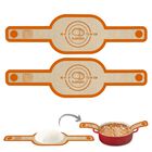 Tapete De Silicona Plapitate Para Pan 23 &times; 6 cm, Paquete De 2, Naranja