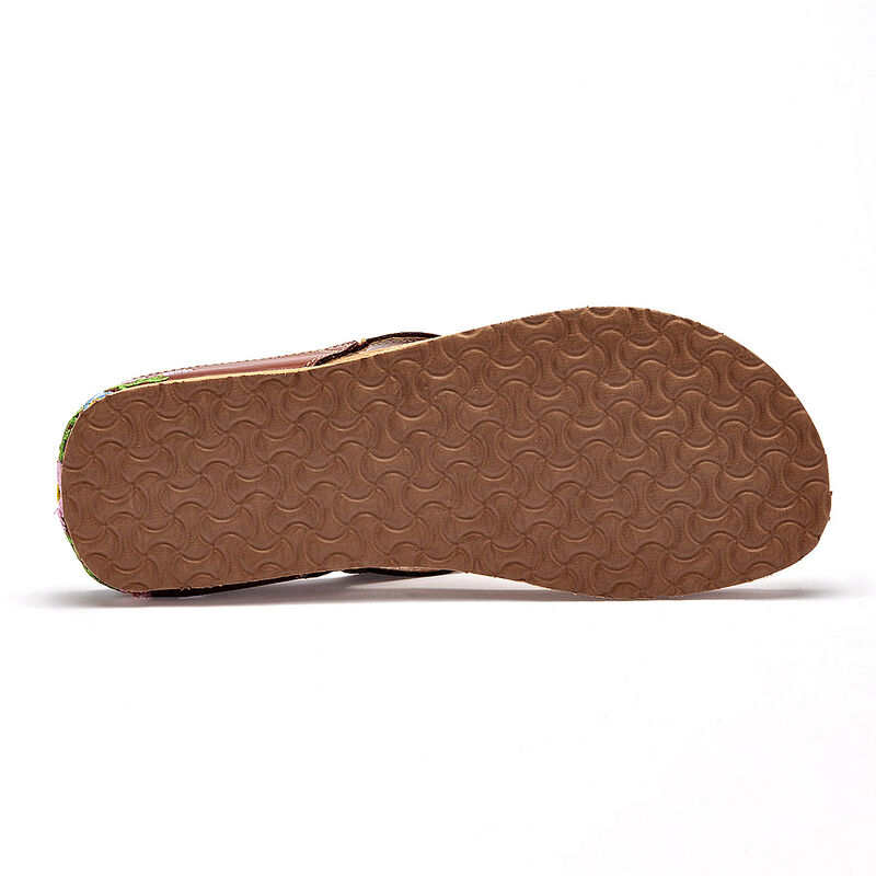 Mora Tierra sandalia piso para mujer caf&eacute; multi... image number null