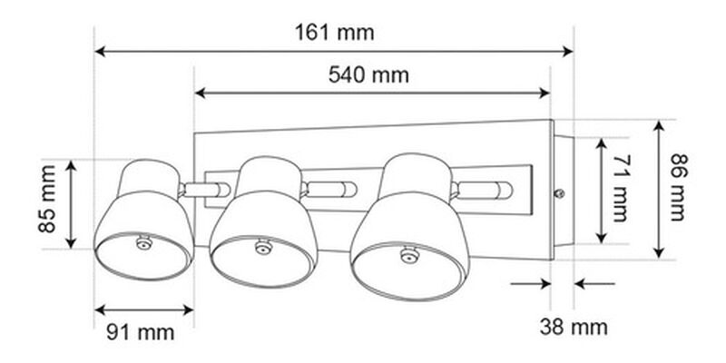 Lampara  Sobreponer Muro Cromado 15w Luz Suave ... image number null
