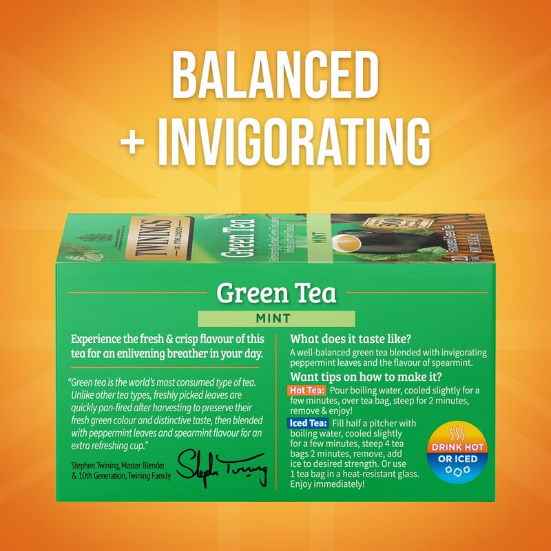 Twinings T&eacute; Verde Con Menta 40 g (pack De 2) image number null